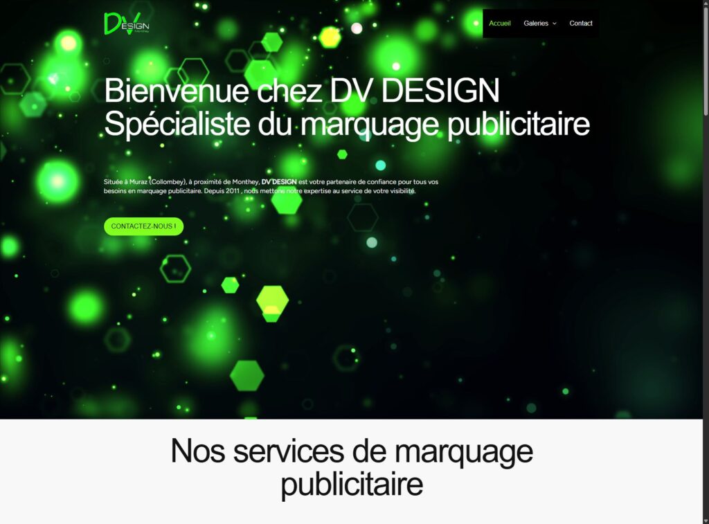 Site internet de DV Design