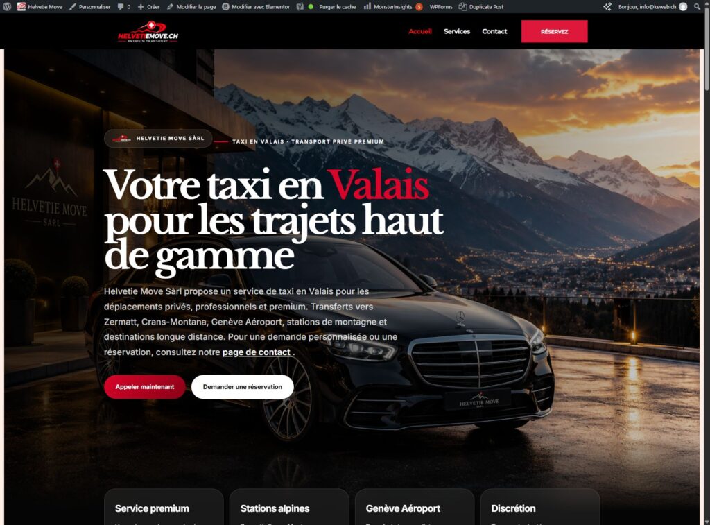 Site internet de Helvetie Move